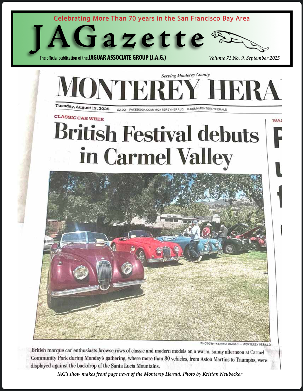 JAGazette cover, September 2025